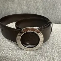 BVLGARI ブラウンレザーベルト