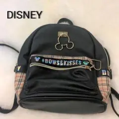 【DISNEY】 黒 チェック BOWSu0026KISSES ミッキーリング