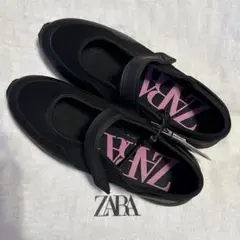 ZARA メリージェーン　スニーカー　ブラック新品未使用　希少品　24㎝
