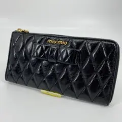 ☆新品同様☆miumiu☆ミュウミュウ☆キルティングレザー長財布
