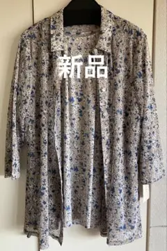 【新品】MISSEL ミゼール 小花チュール シャツ&カットソー アンサンブル
