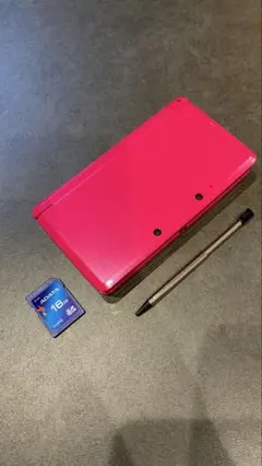 ピンク ニンテンドー3DS 本体 充電アダプター 16GB SDカード付き
