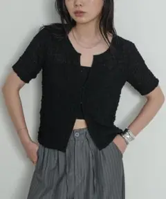 Aunt Marie's フロントホックシャーリングシアートップス