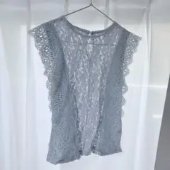 GUレース ノースリーブ トップス