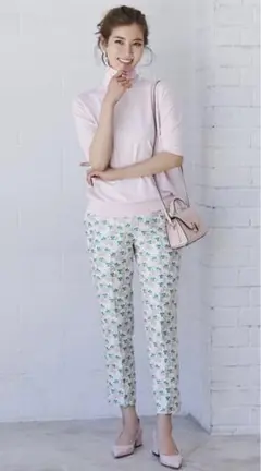 小花ジャガードパンツ セブンテンバイミホカワヒト