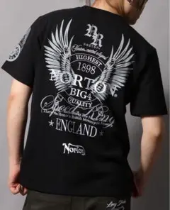 Norton ヘンリーネック スラブ 半袖Tシャツ 黒 L