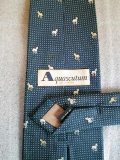 Aquascutum　刺繡柄　シルクネクタイ