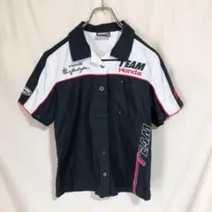 Honda Team ホンダ　ピットシャツ　半袖シャツ Lサイズ 黒・白