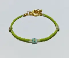 ミルフィオリブレスレット　千の花 ピスタチオ