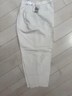 リネンブレンドバレルレッグパンツ 3XL オフホワイト