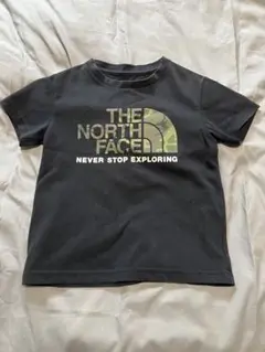 【美品】THE NORTH FACE Tシャツ 黒 カモフラージュ110cm
