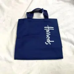 ◇未使用◇ Harrods （ハロッズ）　エコバッグ　ネイビー