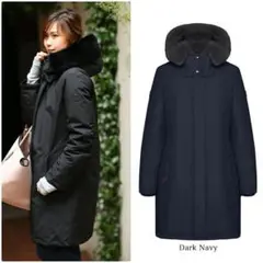 WOOLRICHダウンコート ボウブリッジ BOW BRIDGE ネイビー S