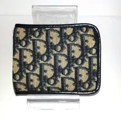 ChristianDior クリスチャンディオール トロッター 二つ折り財布 青