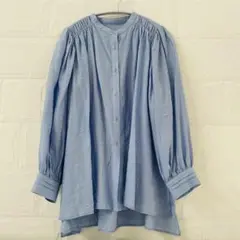 未使用　ACUTA バンドカラー長袖ブラウス