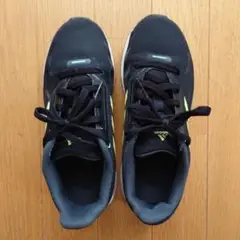 adidas ランニングシューズ ブラック/イエロー　21.5