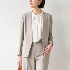 グリーンレーベル ライト カチリラ ノーカラージャケット ノーラペル ジャケット