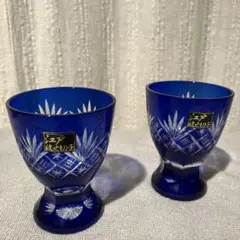 江戸切子　義山　縁高 EDO KIRIKO GLASS SAKURA PATTERN SAKE GLASS／Saihou / Shop
