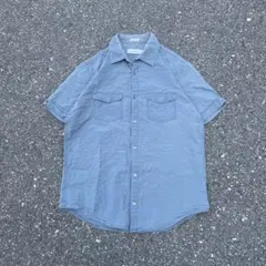 00s Calvin Klein シャツ 半袖 archive 短丈シアサッカー