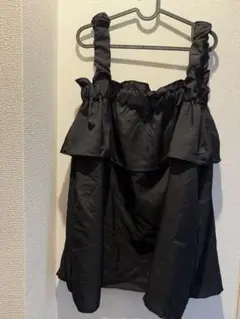 シフォンブラウス ノースリーブ 黒　ミルキーウェイ