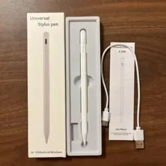 スタイラスペン　Apple pencil 互換品　タッチペン ホワイト