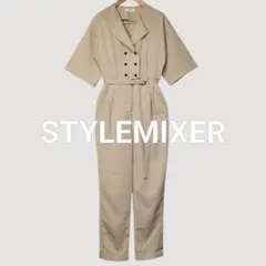 ✨良品✨ スタイルミキサー オールインワン 半袖 パンツ ベルテッド ベージュ