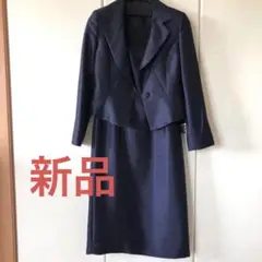 東京ソワール SOIR DOLCE ワンピース ジャケット セット ネイビー