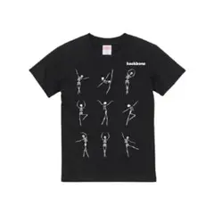人気⭐️ハイクオリティーTシャツがいこつ シンプル おもしろい ブラック Lサイズ