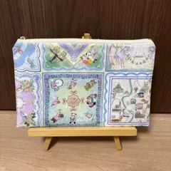 フラットポーチ ユキエモン ハンカチコレクター ブルー