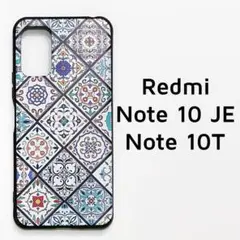 Redmi Note10JE 10T ブルー タイル 青 カバー .