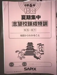 SAPIXサピックス夏期集中志望校錬成特訓NS01中学受験難関校合格対策小６社会
