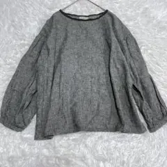 Samansa Mos2 サマンサモス　グレーバルーンスリーブ シャツ　F 美品