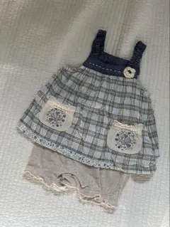 セラフ 女の子 つなぎ　ロンパース 袖なし ベビー 夏物