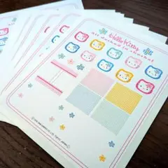 【非売品・平成レトログッズ】10枚セット ハローキティ シール