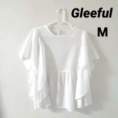 Gleeful チュールフリルブラウス Ｍ シースルー