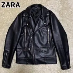 ZARA ザラ ダブルライダースジャケット フェイクレザー ブラック 黒