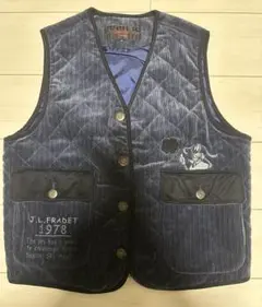 Jean Louis Fradet ネイビー ベスト M