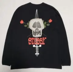 OLD STUSSY スカル ロンT ステューシー 黒 L ヴィンテージ レア