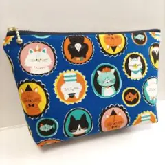 ねこねこ美術館 猫 ハンドメイド ポーチ 化粧ポーチ ファスナーポーチ ねこ