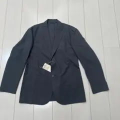 無印良品　風を通すストレッチサッカー　ジャケット　メンズMチャコールグレー