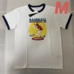 新品 ディズニー グーフィー M リンガーTシャツ 半袖Tシャツ　ホワイト
