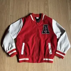 SHEIN スタジャン　赤白　イニシャル　A