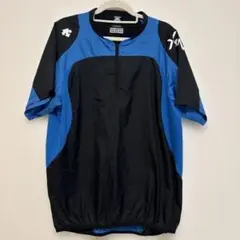 DESCENTE ジップアップ 練習着 M サイズ　青黒　デサント