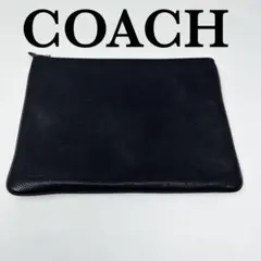 コーチ クラッチバッグ レザー ブラック