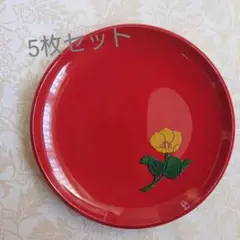 銘々皿（丸型）桜蒔絵 5枚1組 165,000円（税込） | 輪島塗の
