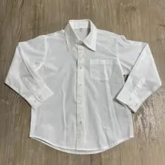 110サイズ ホワイト 長袖シャツ　カッターシャツ