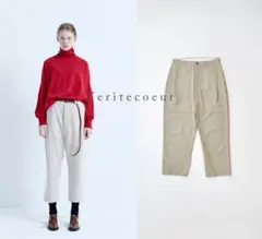 Veritecoeur ヴェリテクール コットンツイルテーパードパンツ