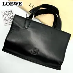 高級✨ロエベ ミニ ハンドバッグ フォーマルバッグ アナグラム ナッパレザー 黒