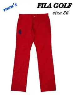 FILA GOLF フィラゴルフ　パンツ　メンズ86 ゴルフパンツ　レッド