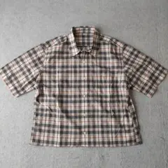 old uniqlo チェック シャツ 短丈 ボックスシルエット